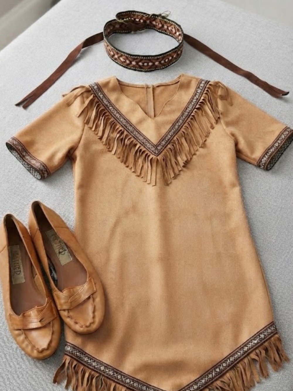 Vintage 90s Native American Style Fringe Costume